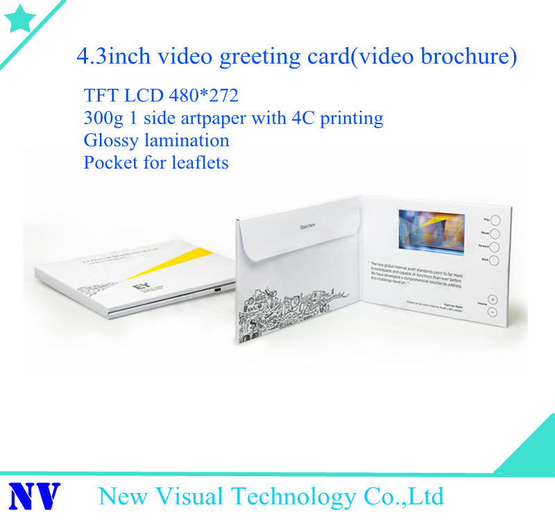 4.3inch video greeting card