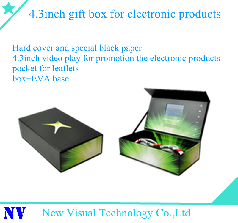 gift box with 4.3inch tft lcd video display